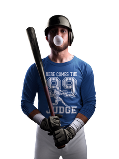 Here Comes The Judge 99 NY Baseball  Mens T-shirt 