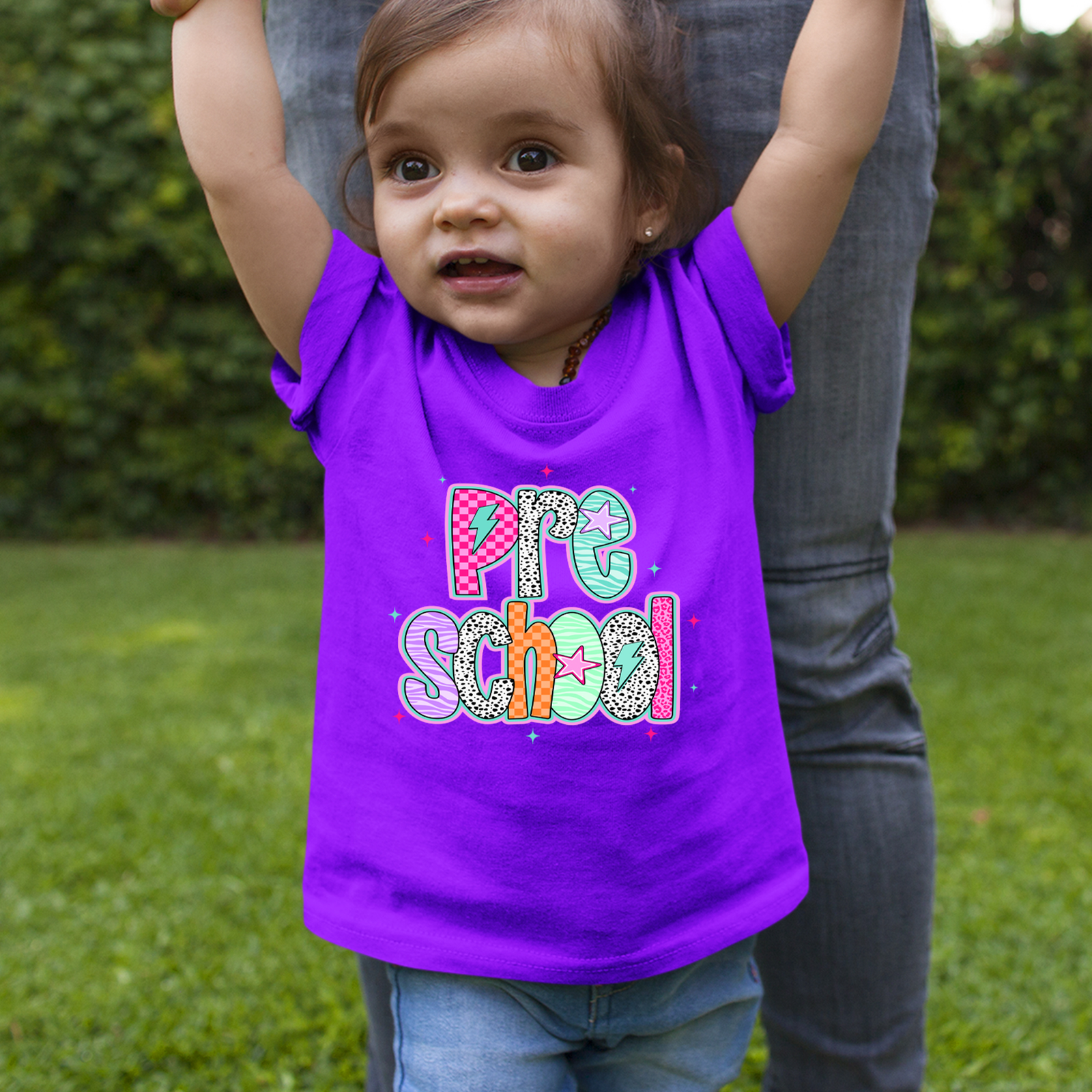 Preschool Power Colorful Back to School Men's T-shirt Black