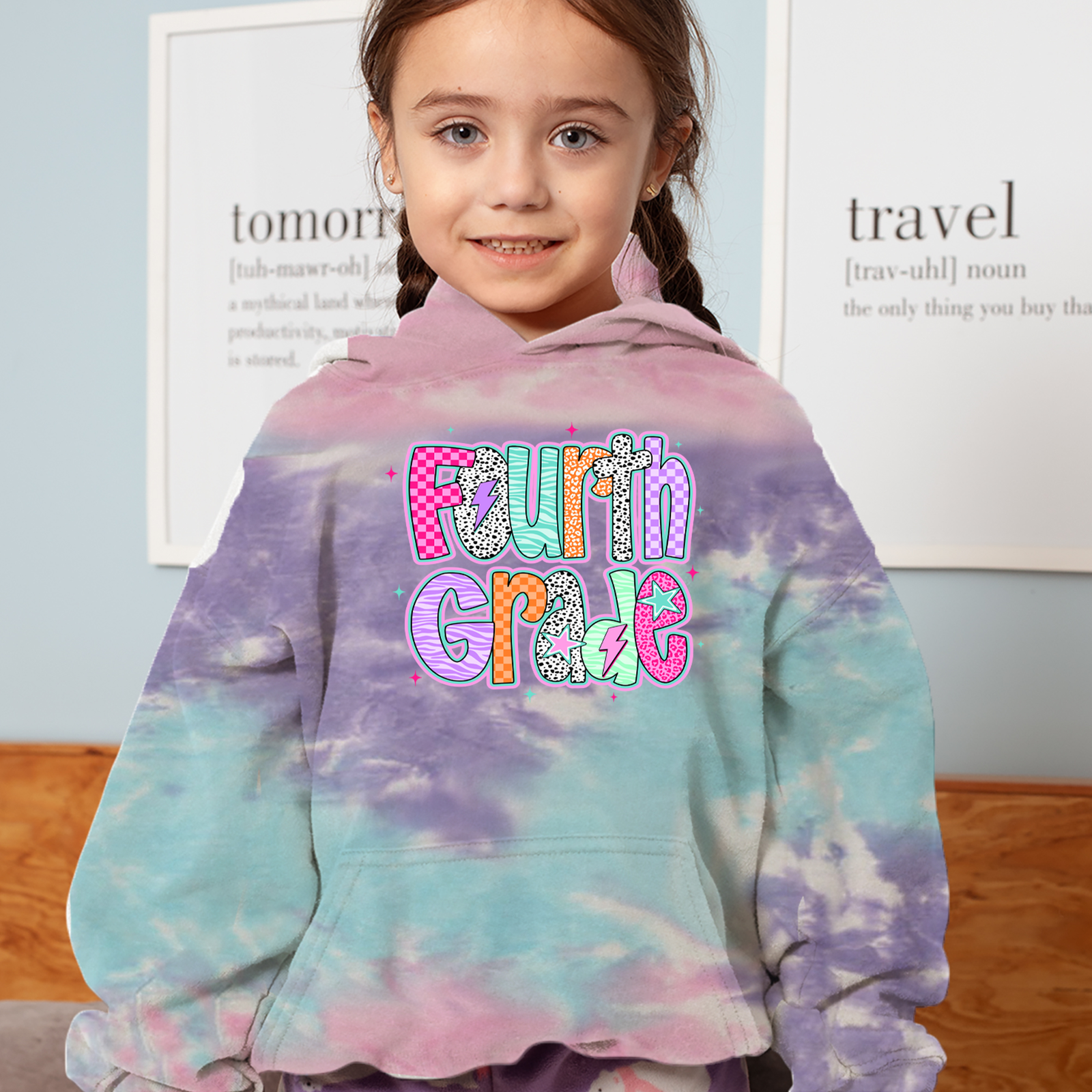 Fourth Grade Fierce Colorful Back to School Men's T-shirt Black