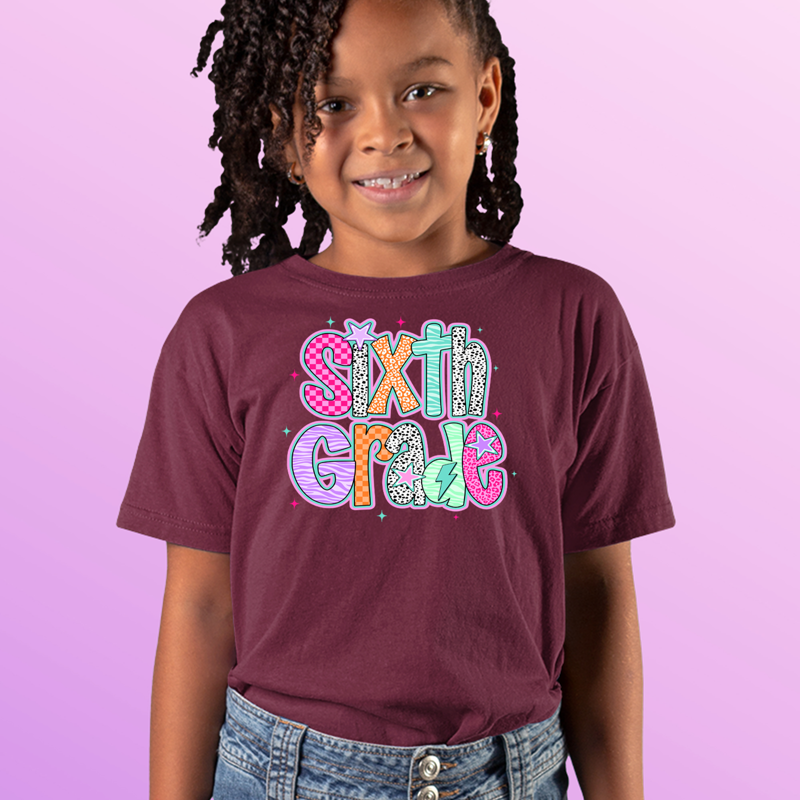 Sixth Grade Colorful Back to School Men's T-shirt Black