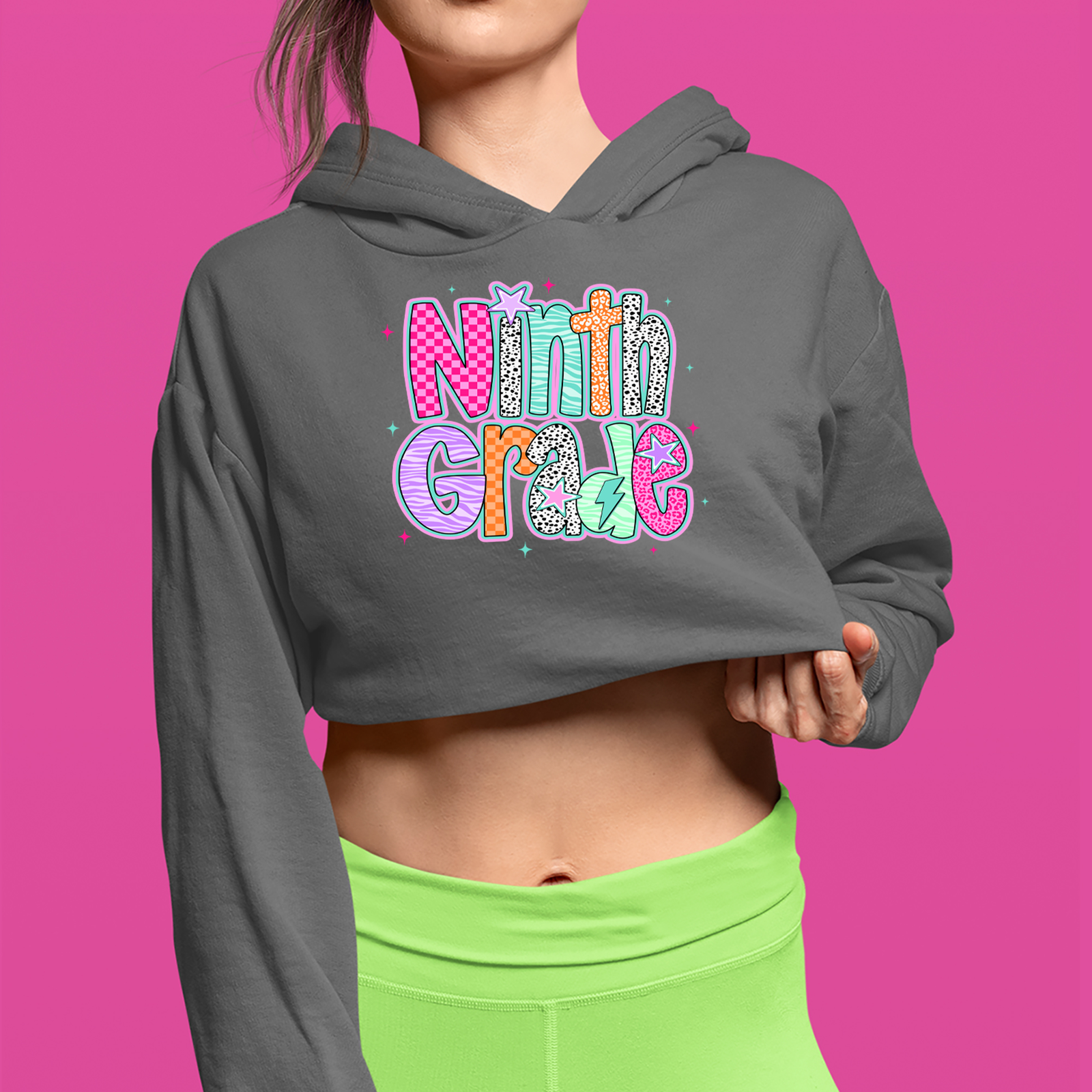 Ninth Grade Freshman Vibes Colorful Back to School Men's T-shirt Black