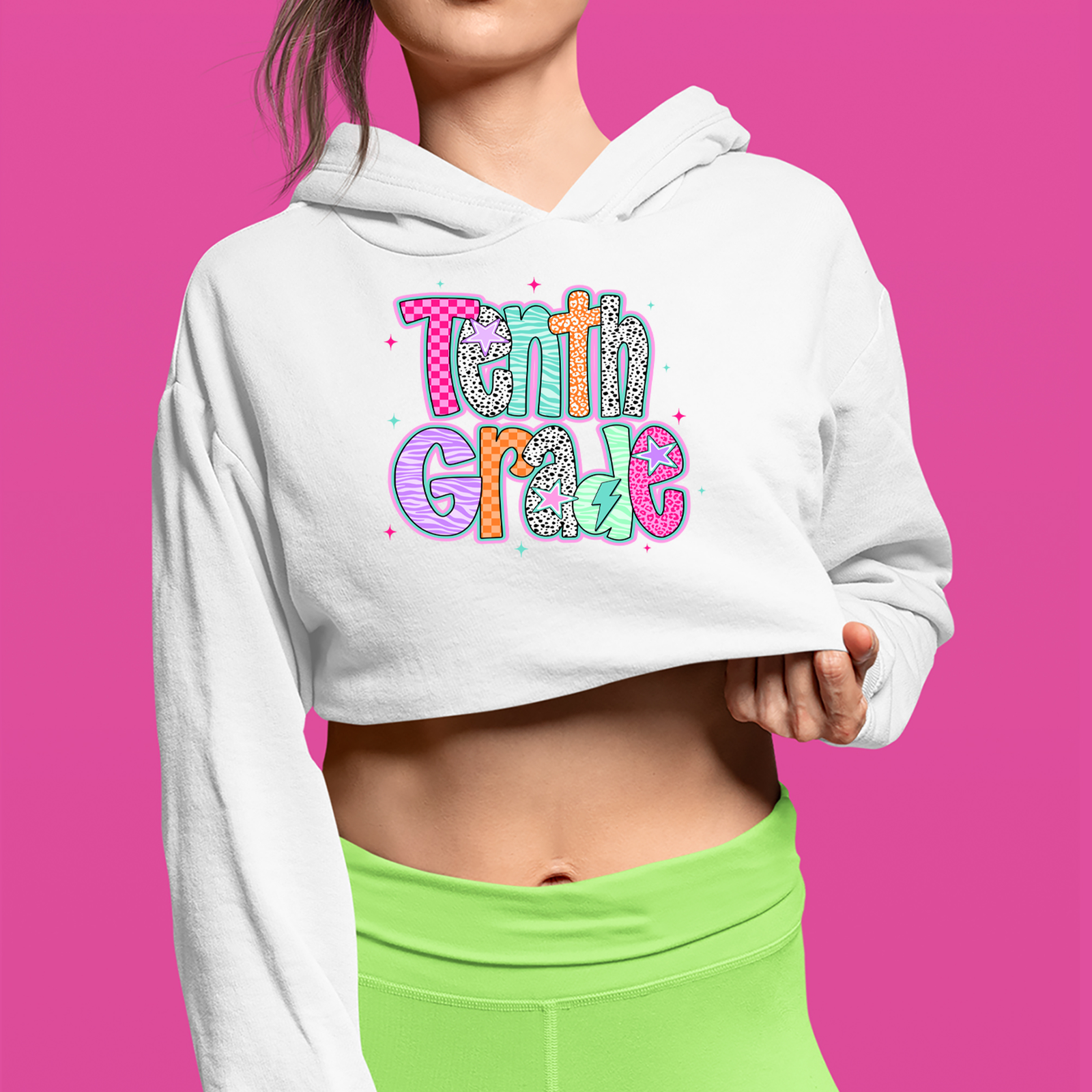 Tenth Grade Trendsetter Colorful Back to School Men's T-shirt Black