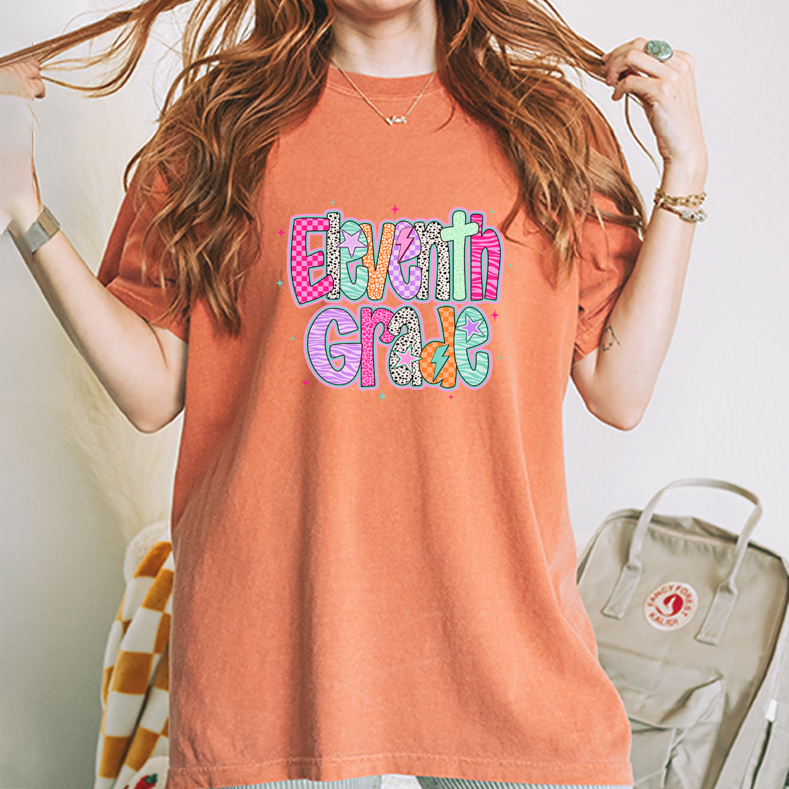 Eleventh Grade Extra Colorful Back to School Men's T-shirt Black