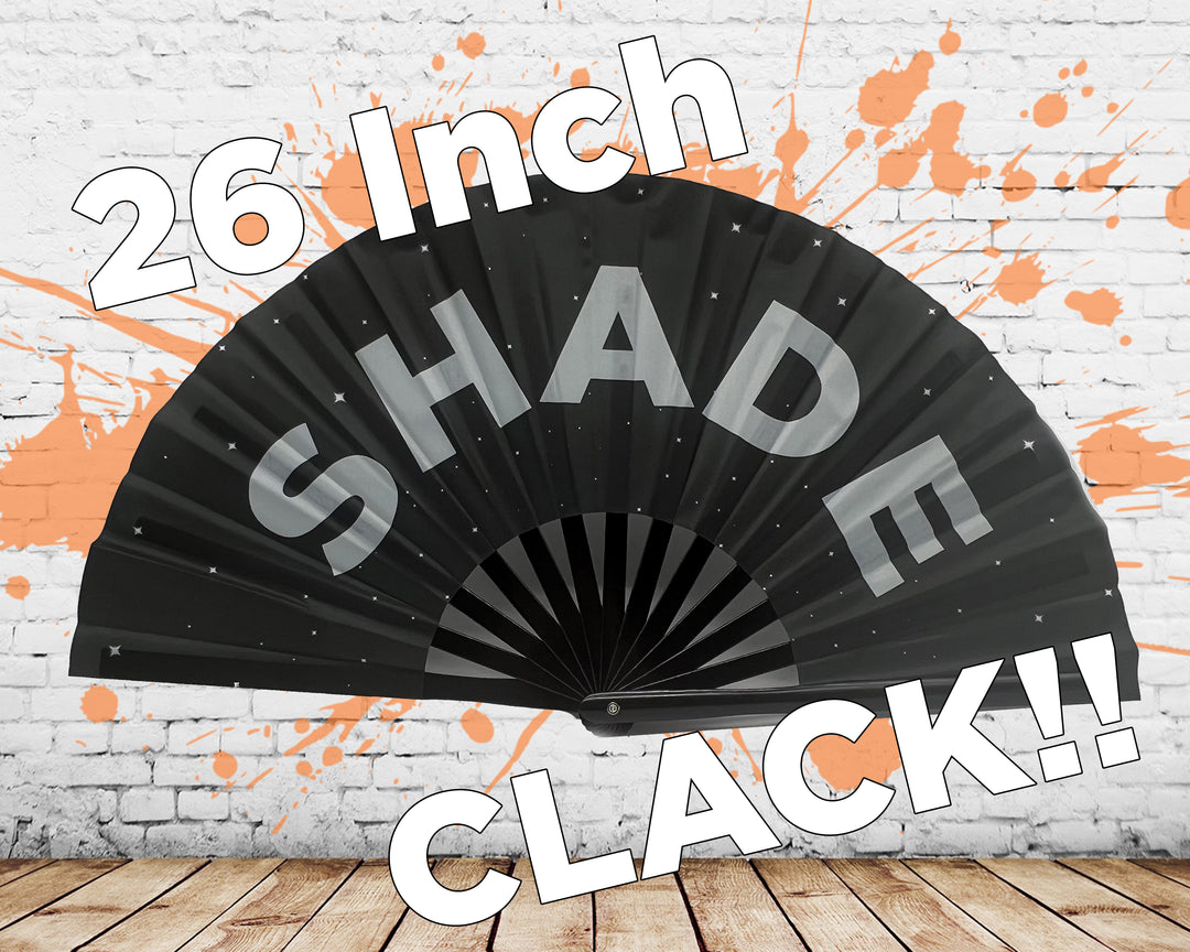 SHADE Large Concert Hand Fan - Foldable Handheld Renaissance Fan, Perfect for Festivals, Raves, Abanicos de Mano para Fiesta
