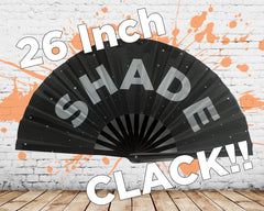 SHADE Large Concert Hand Fan - Foldable Handheld Renaissance Fan, Perfect for Festivals, Raves, Abanicos de Mano para Fiesta