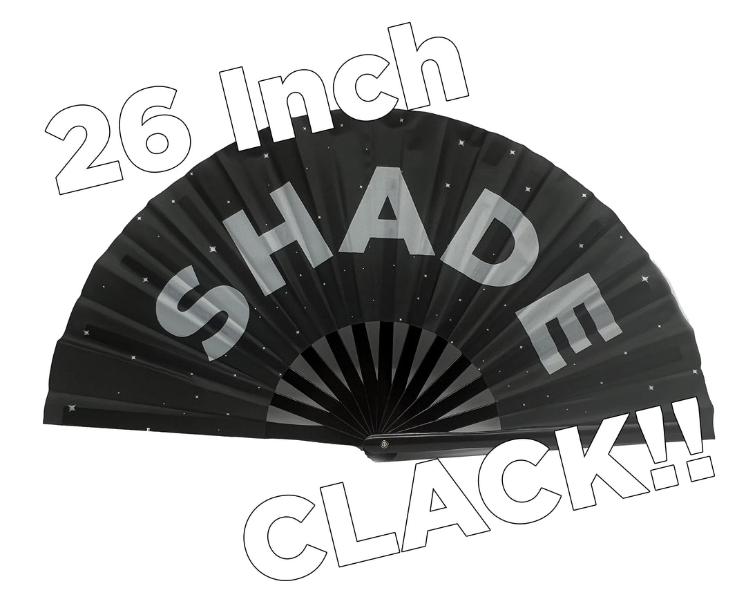 SHADE Large Concert Hand Fan - Foldable Handheld Renaissance Fan, Perfect for Festivals, Raves, Abanicos de Mano para Fiesta