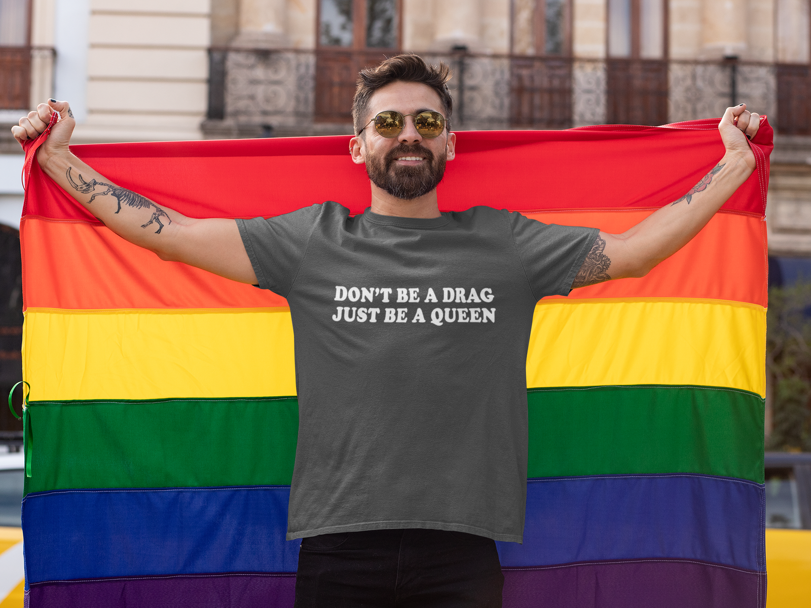 Don't Be A Drag, Just Be A Queen Pride Mens T-shirt Black
