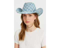 Denim Cowboy Hat, Frayed Rodeo Cowgirl Hat, Country Music Merch, Western Concert Outfit, Summer Style, Festival Accessories, Denim On Denim