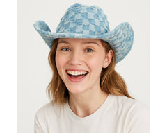 Denim Cowboy Hat, Frayed Rodeo Cowgirl Hat, Country Music Merch, Western Concert Outfit, Summer Style, Festival Accessories, Denim On Denim