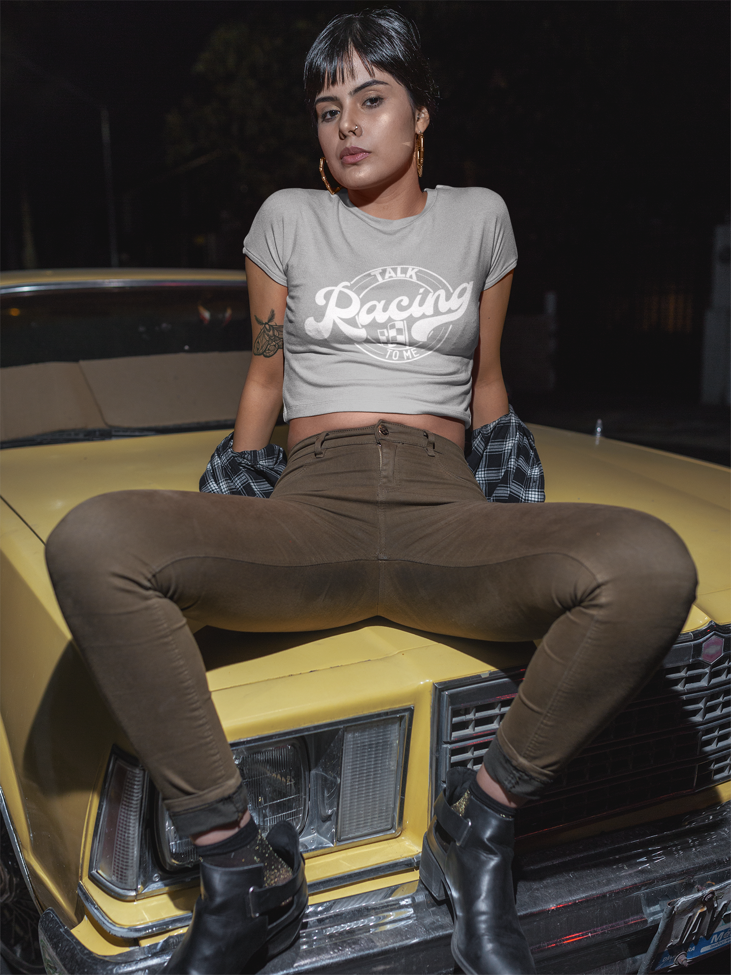 Talk Racing To Me Mens T-shirt Black