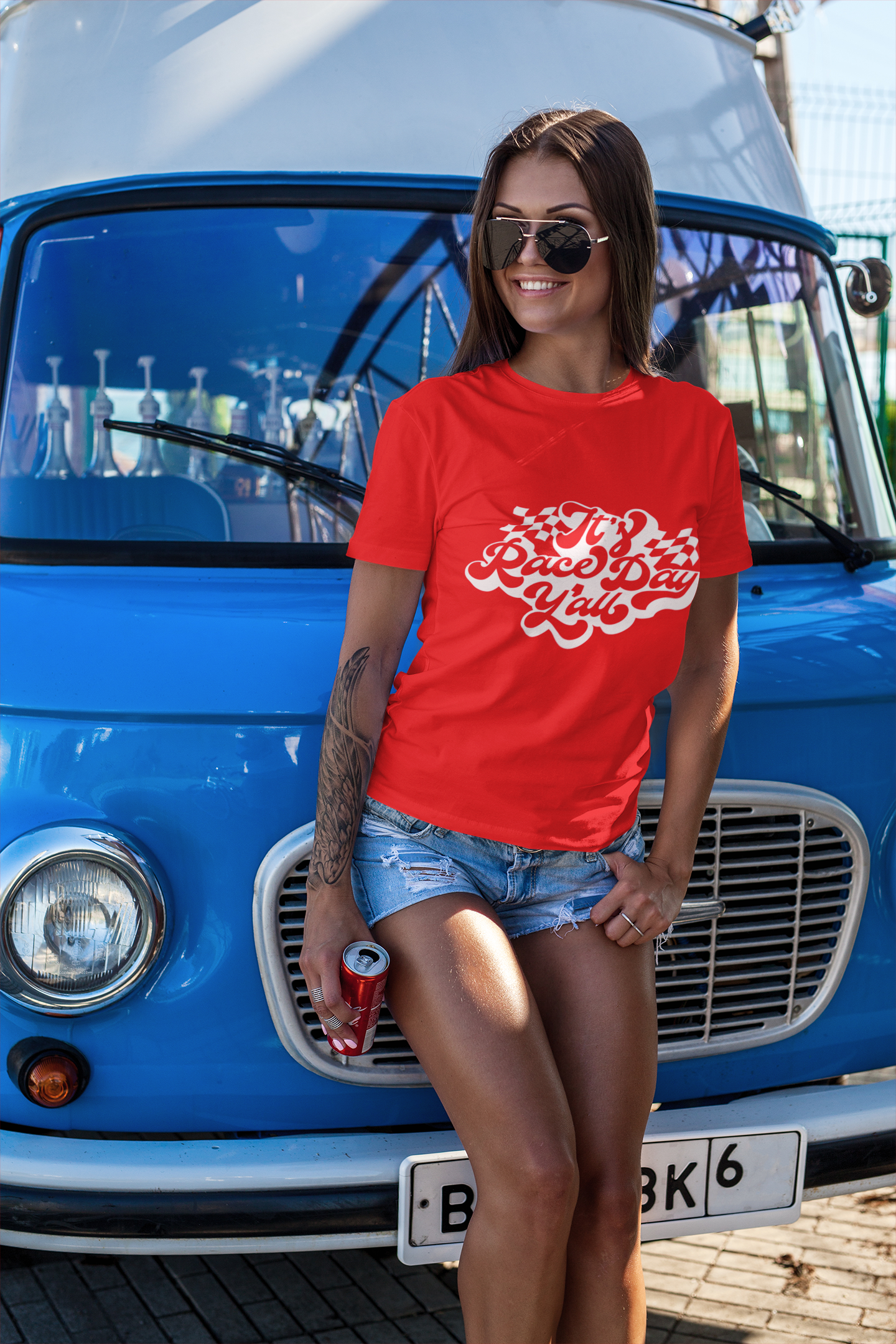 It's Race Day, Y'all Mens T-shirt Black