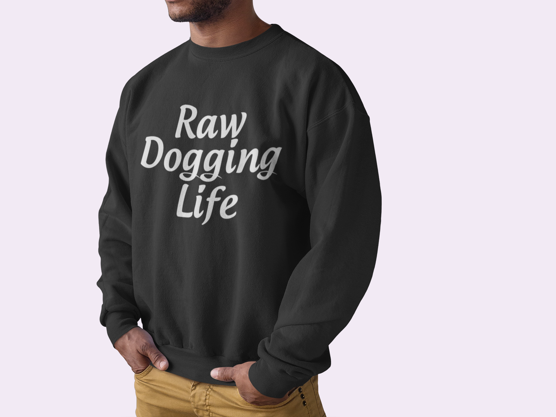 Raw Dogging Life Mens T-shirt Black