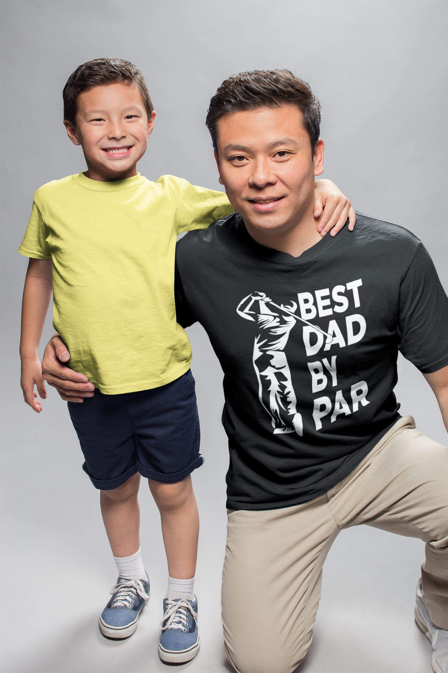 Best Dad By Par Golfing Gift For Father Mens T-shirt Black