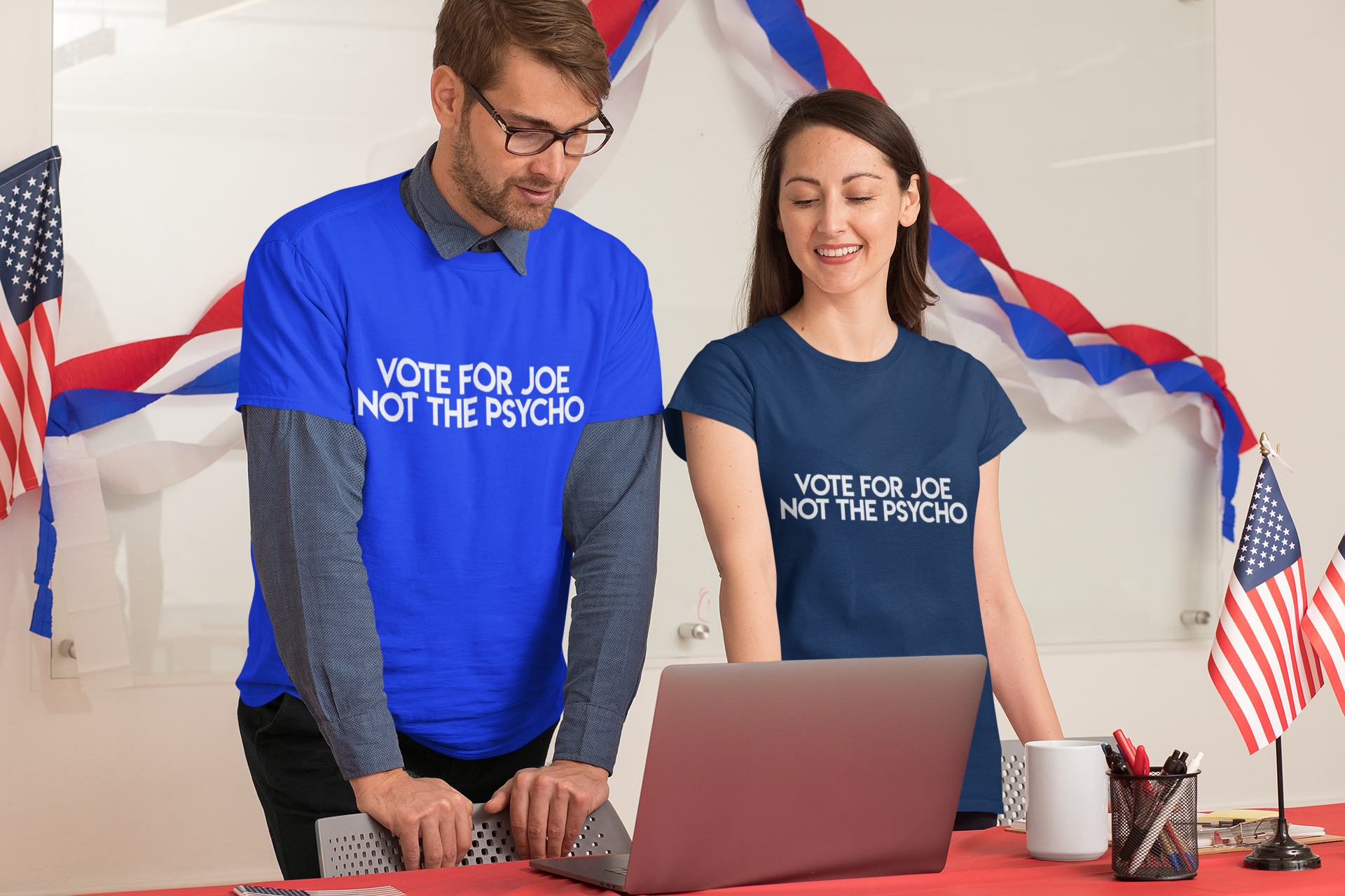Vote For Joe Not The Psycho Mens T-shirt