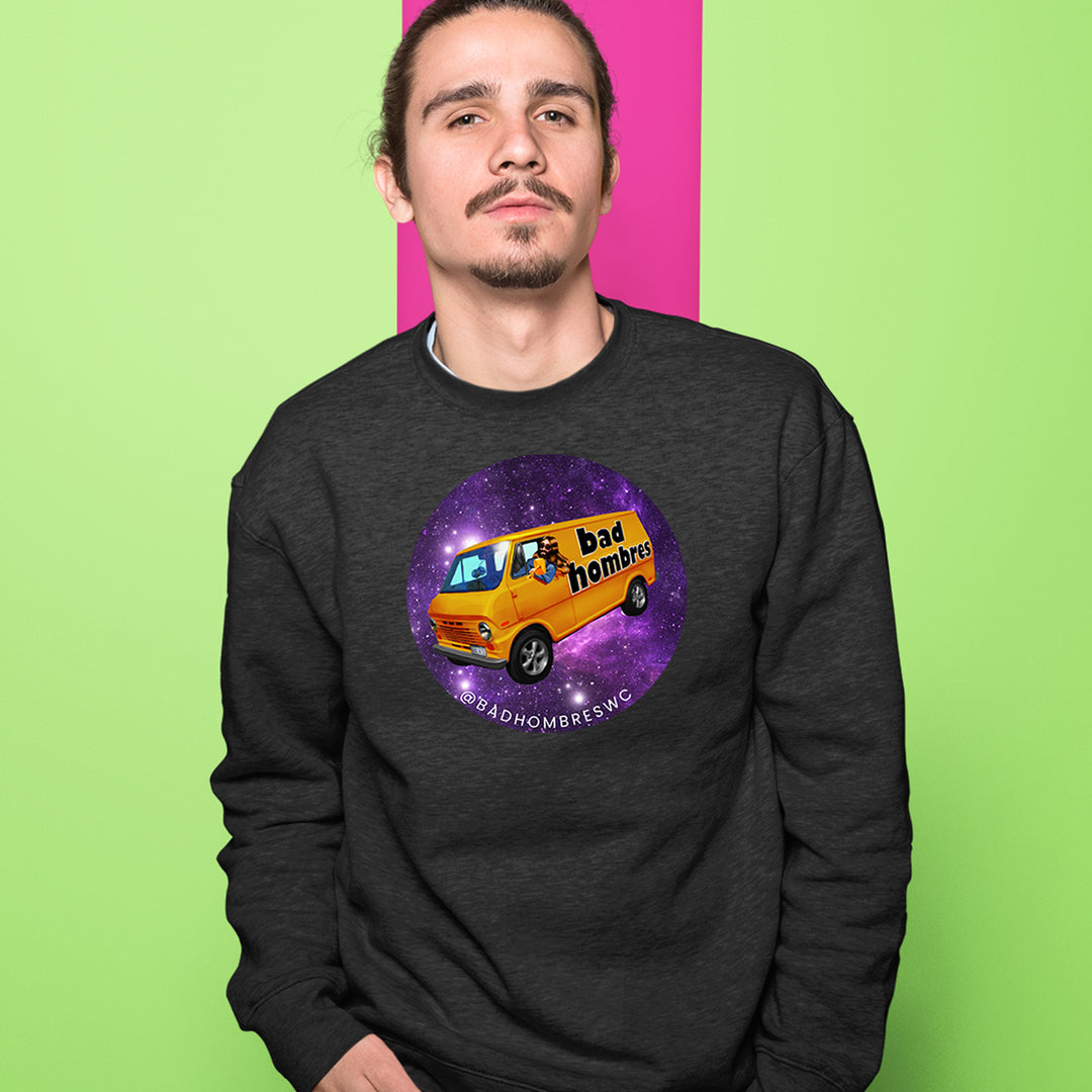 Bad Hombres Space West Chester Band Adult Crewneck Sweatshirt 