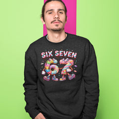 67 Candy Swirl Meme Adult Crewneck Sweatshirt 