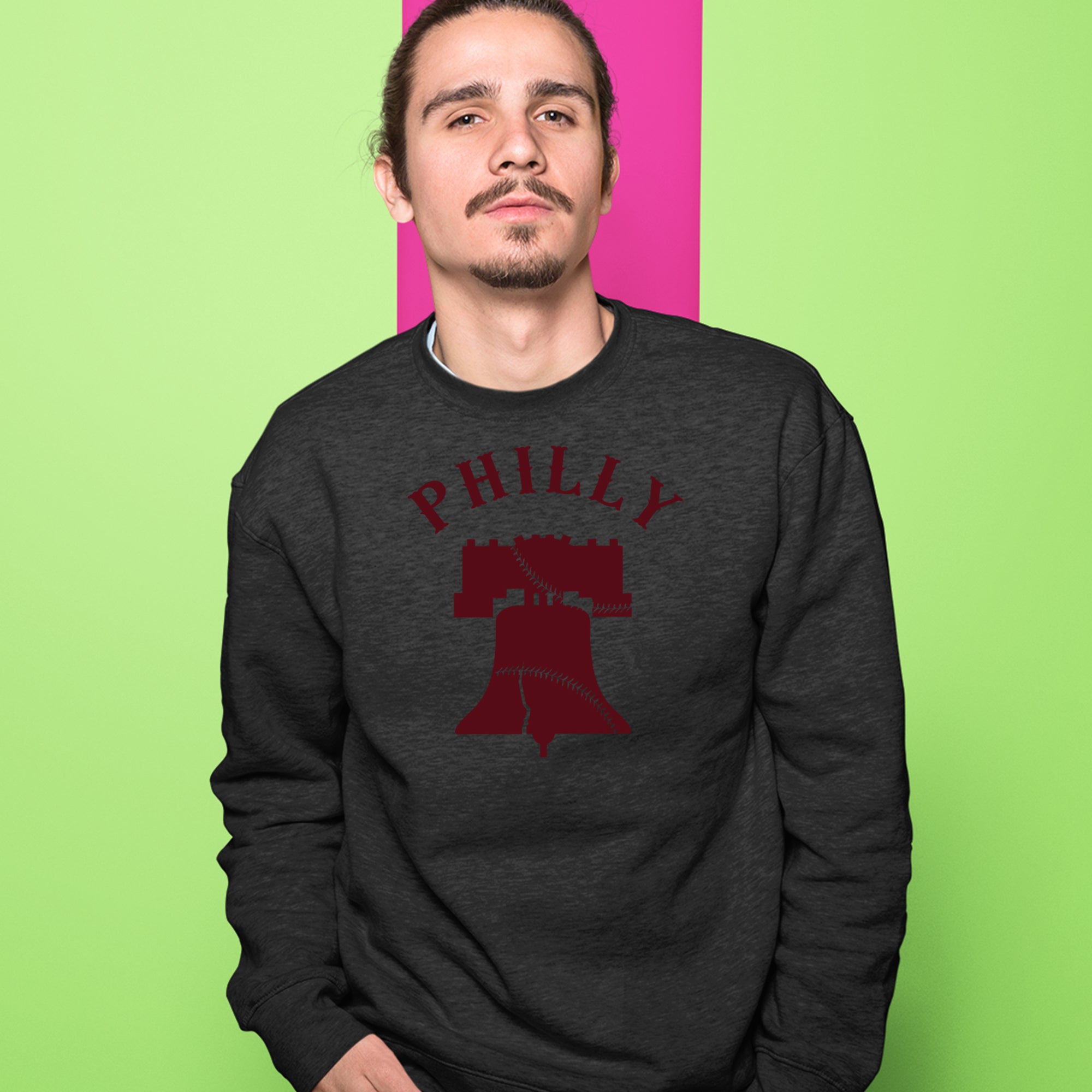 Philly Cracked Liberty Bell Adult Crewneck Sweatshirt 