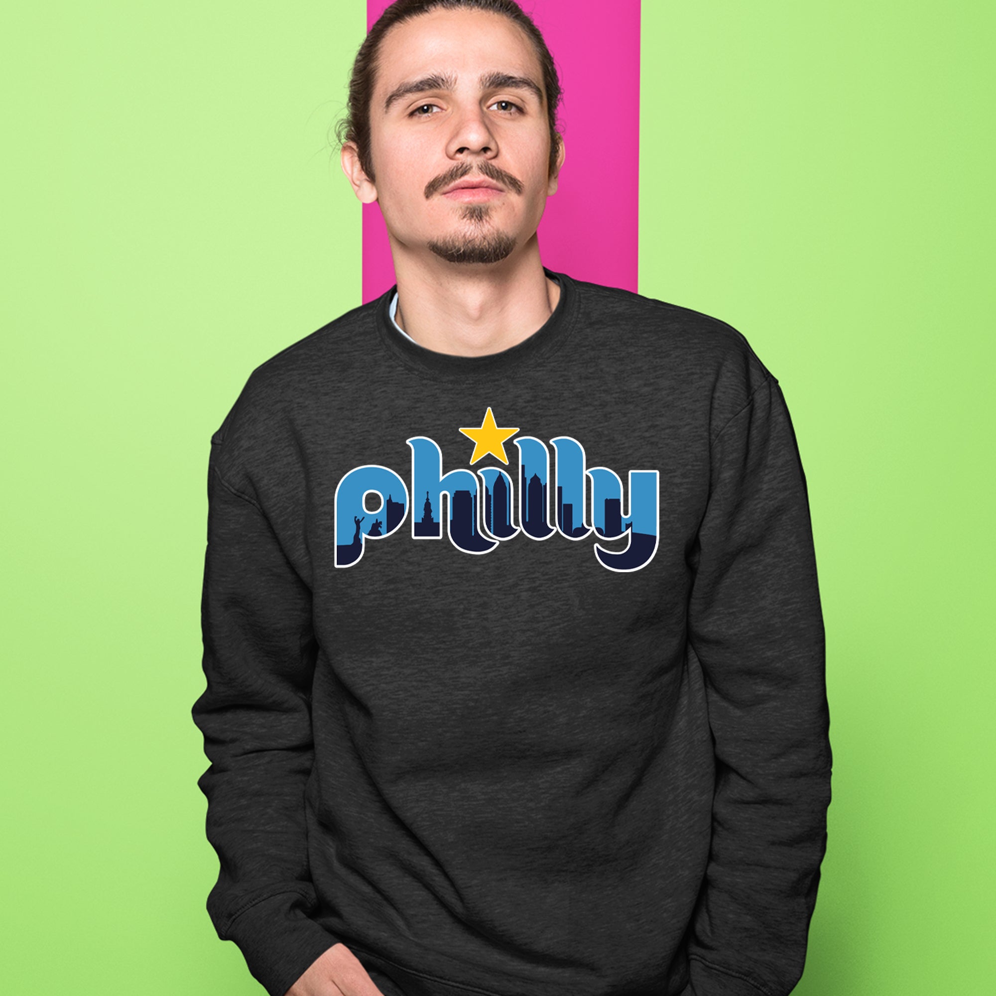 Skyline Philly Philadelphia Adult Crewneck Sweatshirt 