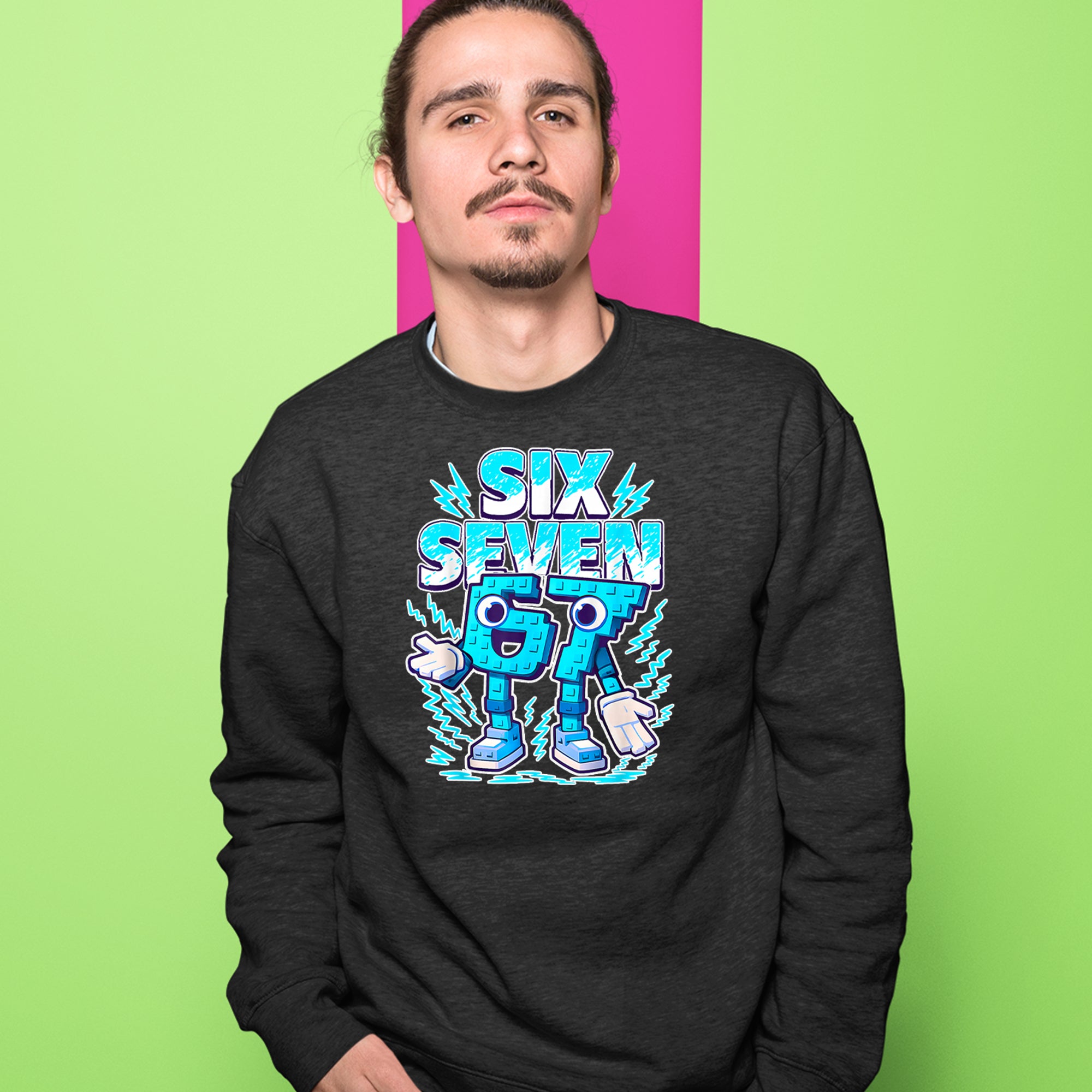 67 Brainrot Meme Slang Adult Crewneck Sweatshirt 