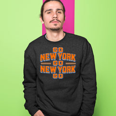 Go New York Go Basketball Adult Crewneck Sweatshirt 