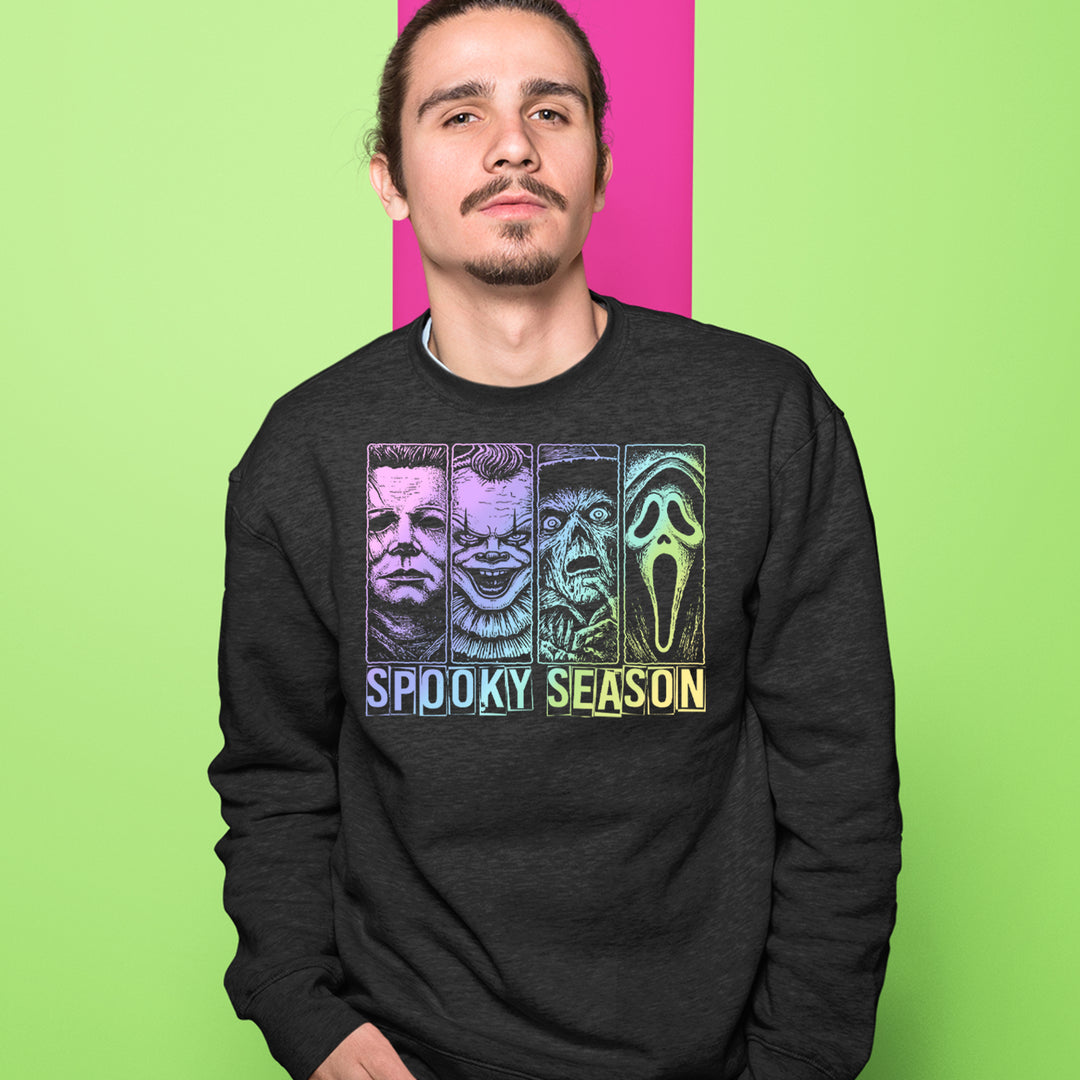 Spooky Season Horror Icons Halloween Adult Crewneck Sweatshirt 