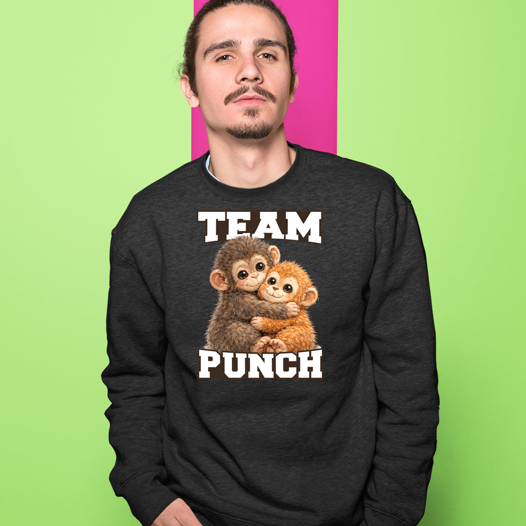 Team Punch Panchi-kun Monkey Adult Crewneck Sweatshirt 