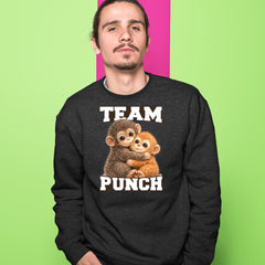 Team Punch Panchi-kun Monkey Adult Crewneck Sweatshirt 