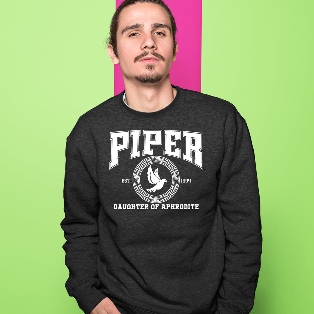 Piper Daughter of Aphrodite Rebel Heart Adult Crewneck Sweatshirt 