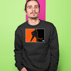 Hockey Enforcer Retro Vintage Adult Crewneck Sweatshirt 