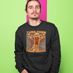 Tung Tung Tung Sahur Enforcer Adult Crewneck Sweatshirt 