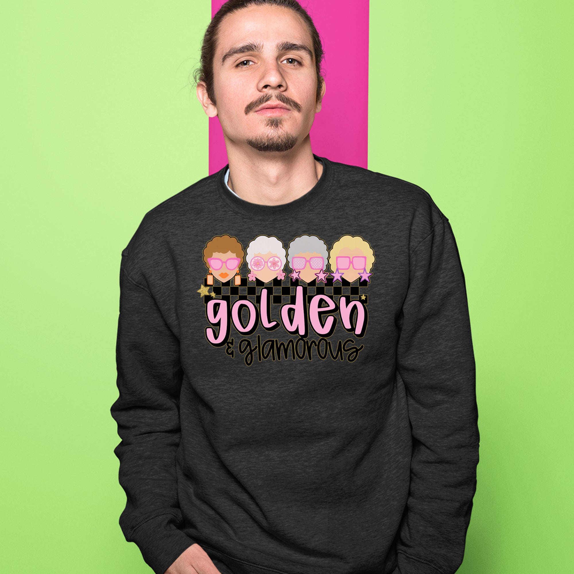 Golden And Glamorous Golden Girls Adult Crewneck Sweatshirt 