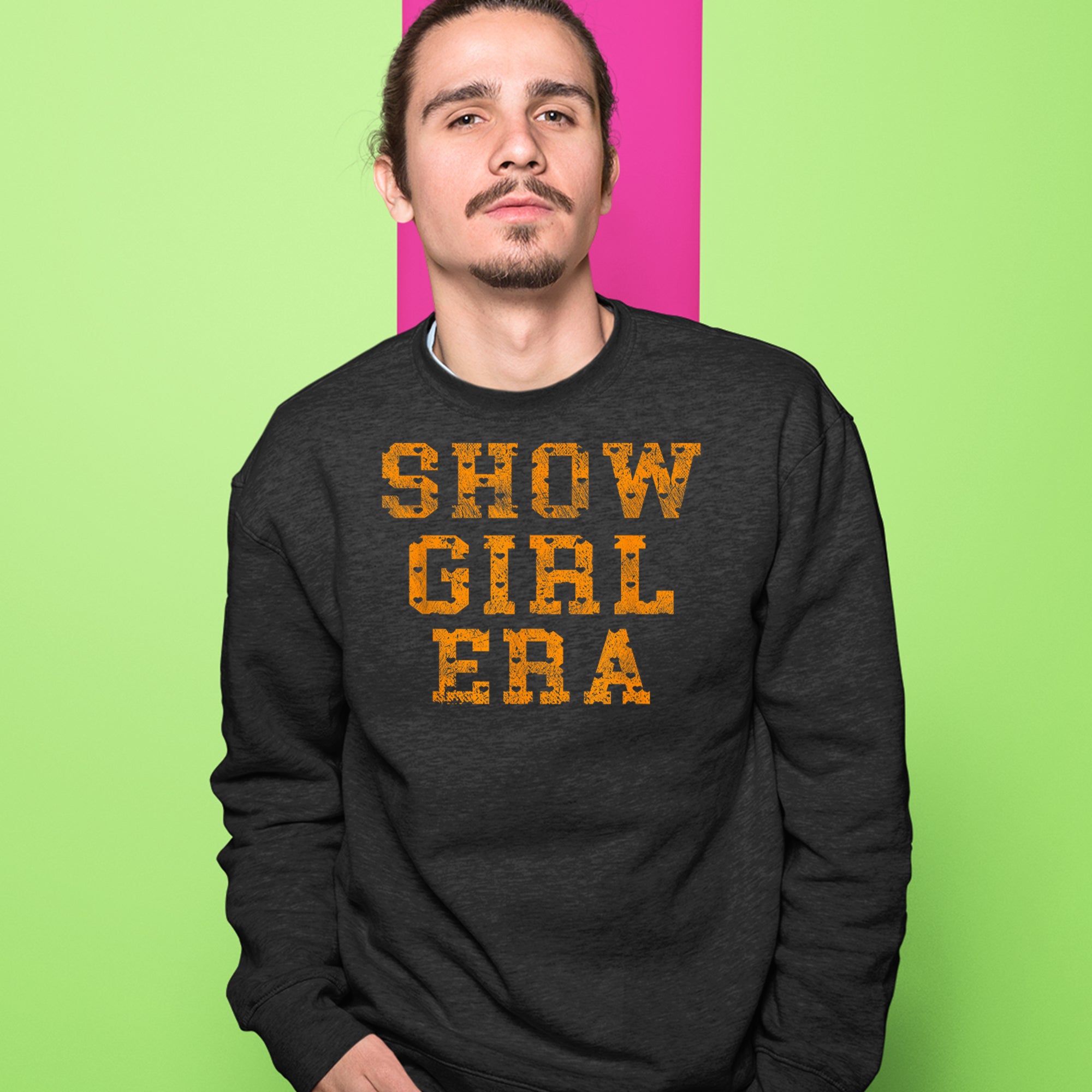 Vintage Showgirl Era Heart Adult Crewneck Sweatshirt 