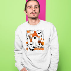 Life of a Showghoul Halloween Showgirl Vibes Adult Crewneck Sweatshirt