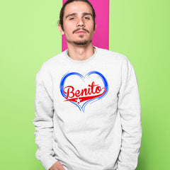 Benito Heart Puerto Rico Adult Crewneck Sweatshirt 