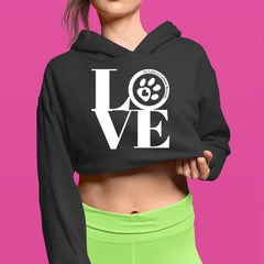 TLC LOVE Dog Rescue Cropped Hoodie Sweatshirt 