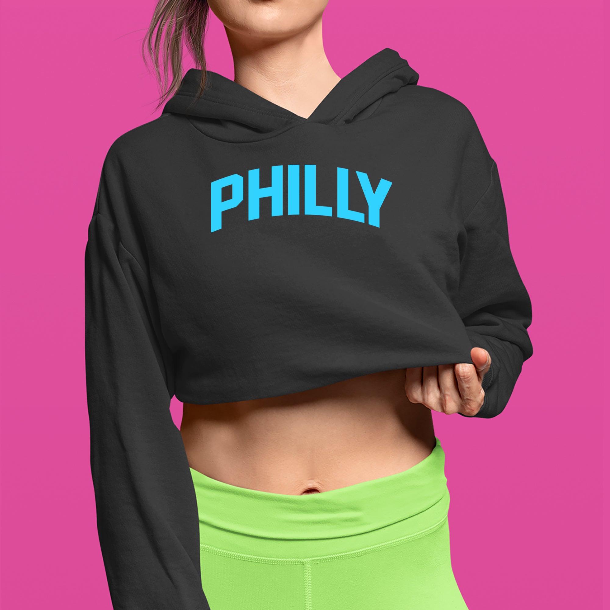 Philly Philadelphia Pride Cropped Hoodie Sweatshirt 