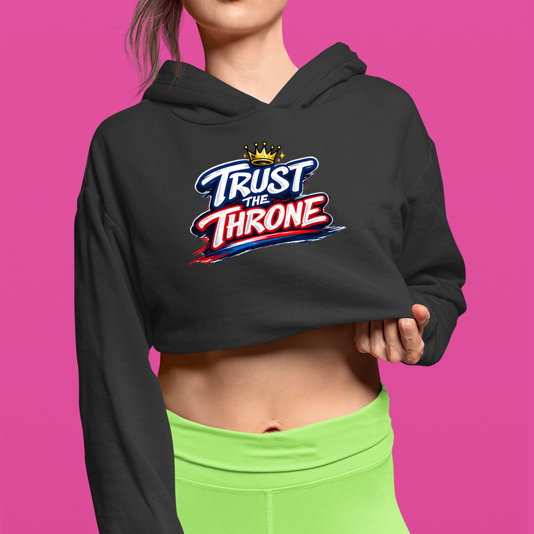 Trust The Throne Crown Philly Hoops Cropped Hoodie Sweatshirt 
