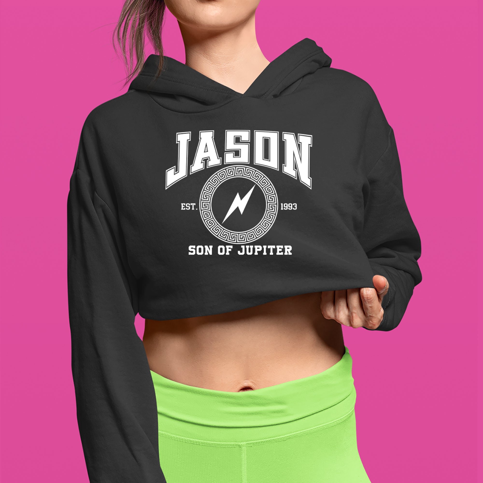 Jason Son of Jupiter Storm Bringer Cropped Hoodie Sweatshirt 