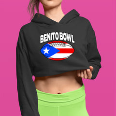 Benito Bowl Puerto Rico Football Cropped Hoodie Sweatshirt 