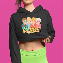 Stay Golden Girls Retro Cropped Hoodie Sweatshirt 
