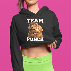 Team Punch Panchi-kun Monkey Cropped Hoodie Sweatshirt 