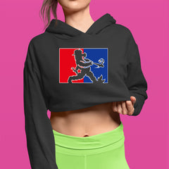 Batter Up Philly Baseball Phan Cropped Hoodie Sweatshirt 