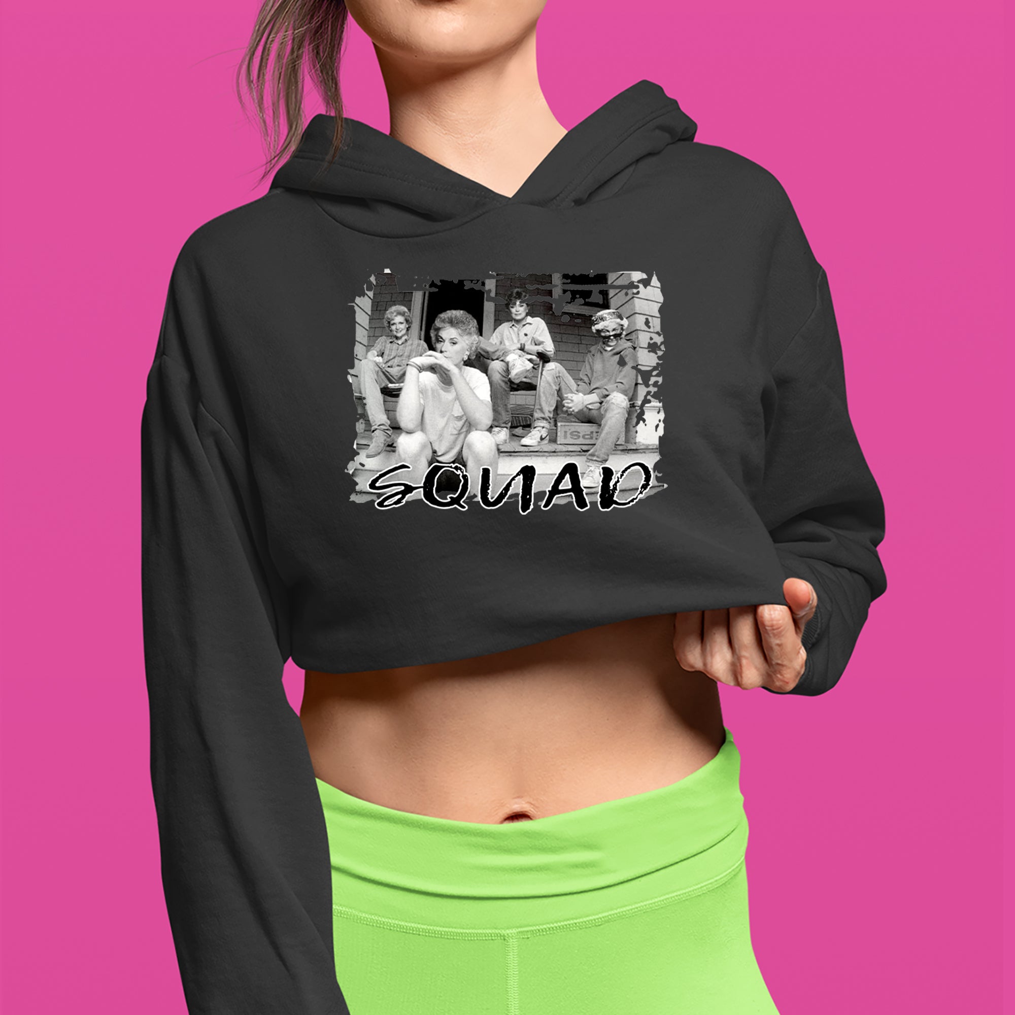 Squad Golden Girls Cropped Hoodie Sweatshirt 