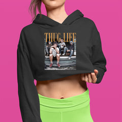 Golden Girls Thug Life Street Cropped Hoodie Sweatshirt 