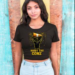 Hoist The Cone Pittsburgh Pride Cropped T-Shirt 