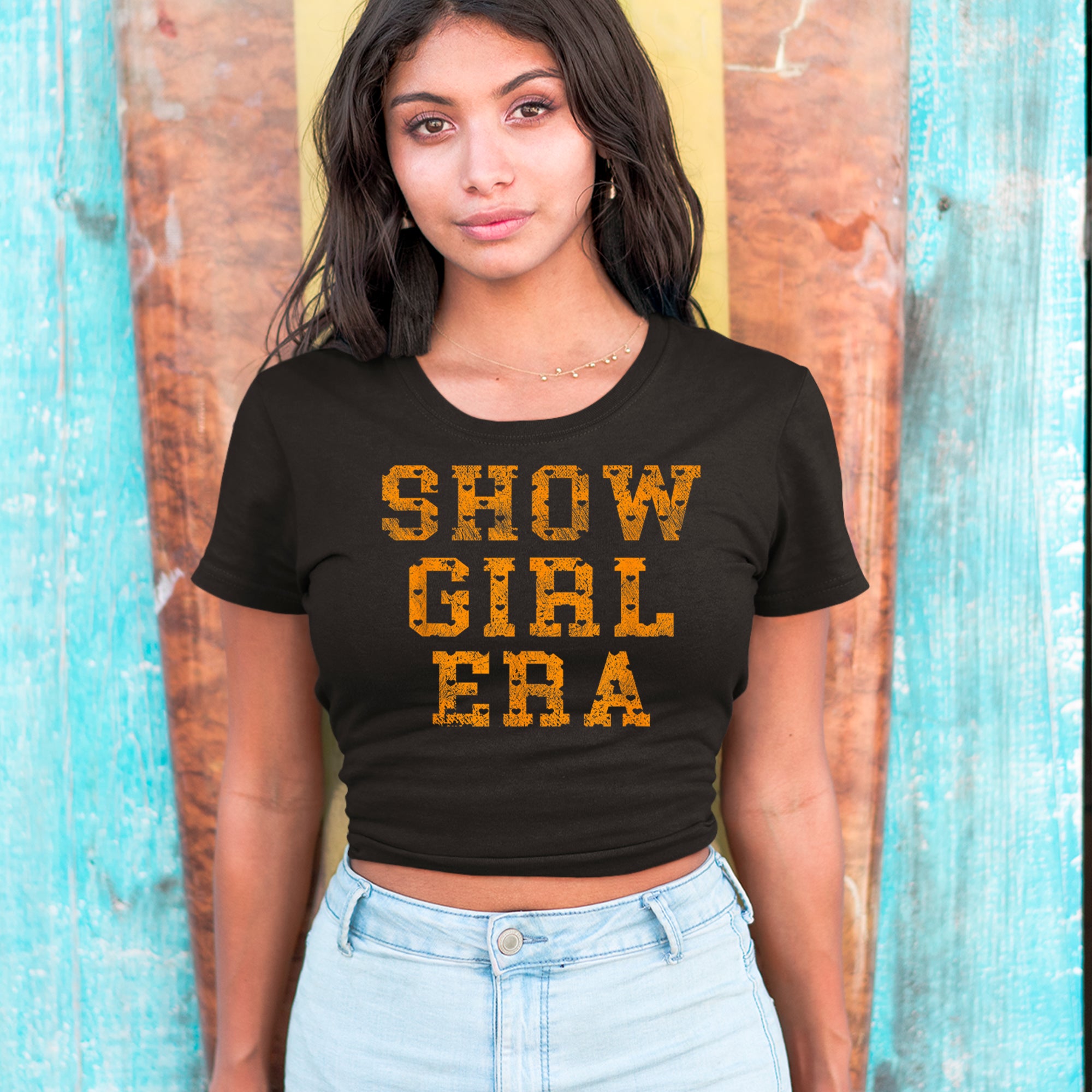 Vintage Showgirl Era Heart Cropped T-Shirt 