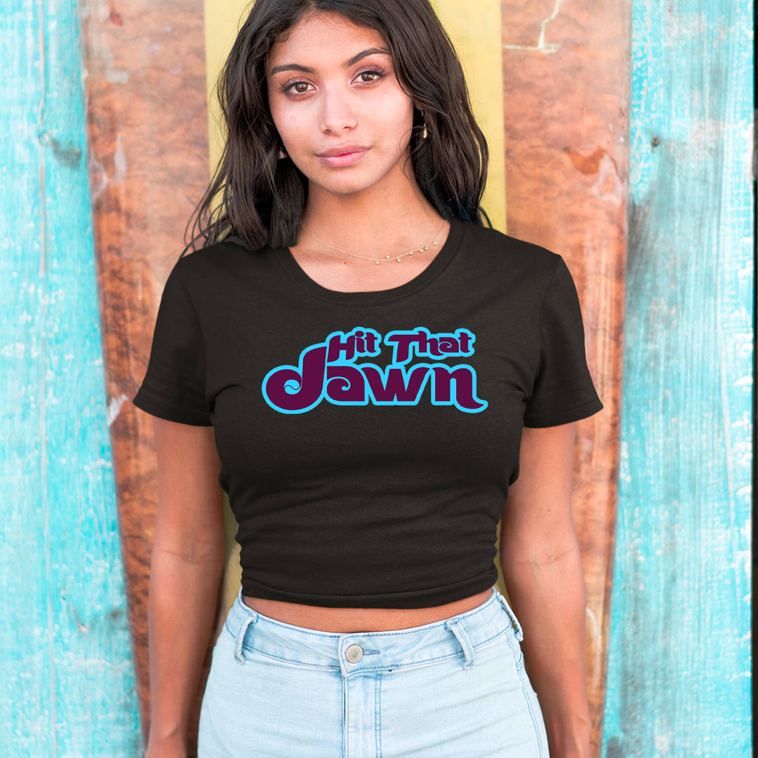 Hit That Jawn Philly Baseball Cropped T-Shirt 