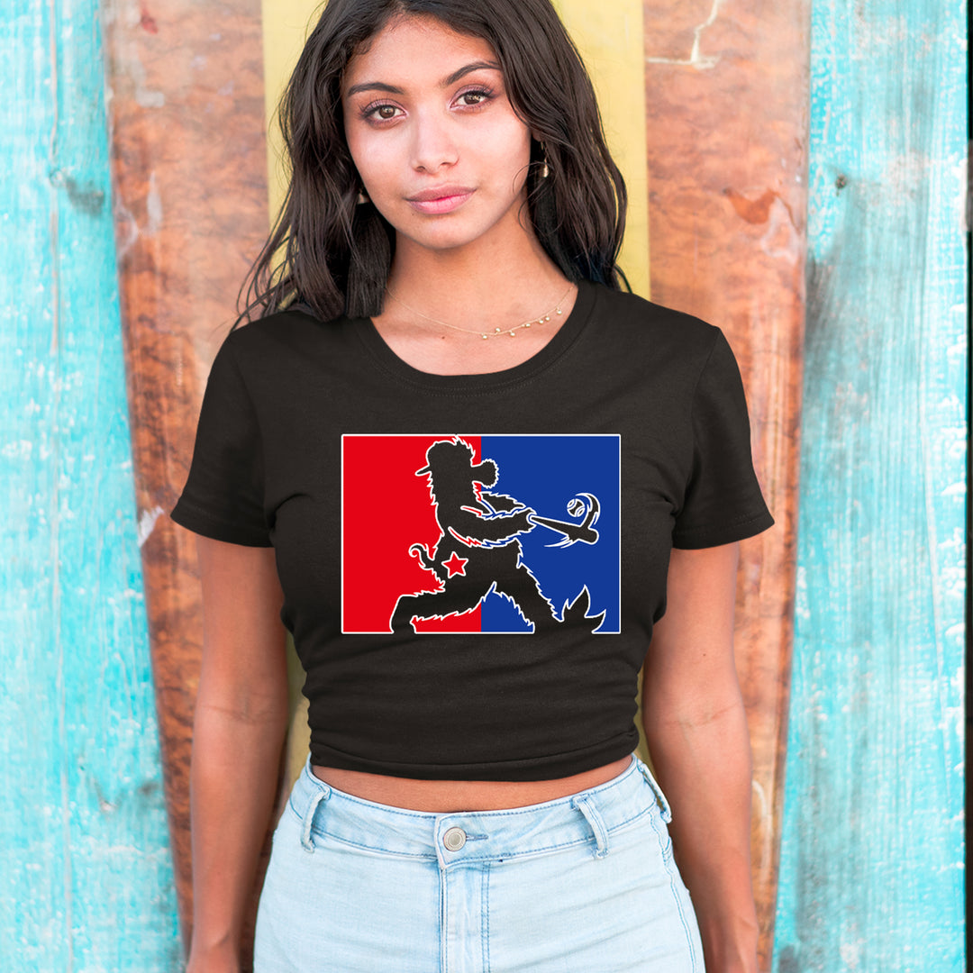 Batter Up Philly Baseball Phan Cropped T-Shirt 