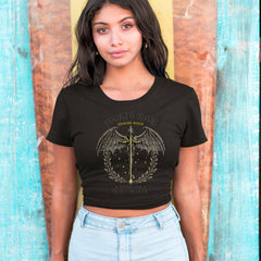 Fourth Wing Dragon Rider Vintage Basgiath War College Cropped T-Shirt 