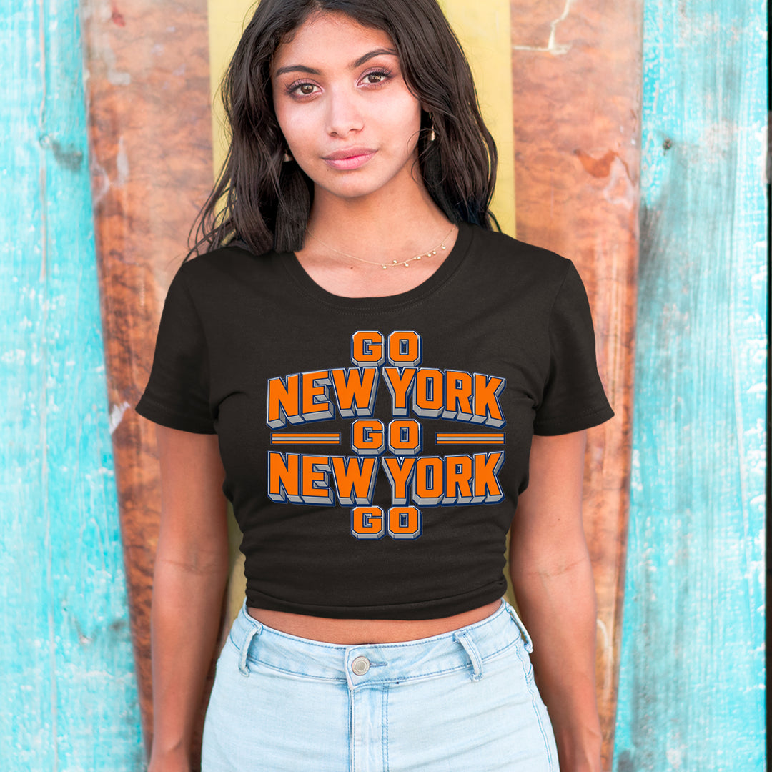 Go New York Go Basketball Cropped T-Shirt 